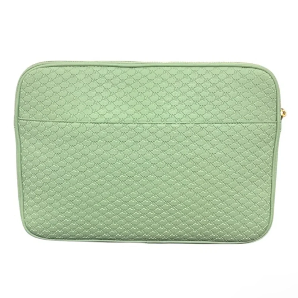 New authentic Anne Klein designer signature logo zippered laptop case